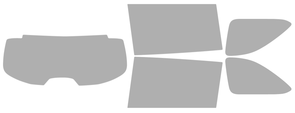 Färdigskuren solfilm Toyota Highlander (Option 2) 2014-2019