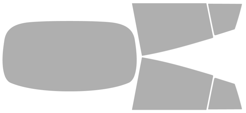 Färdigskuren solfilm Toyota Prius halvkombi (Option 1) 2016-2022