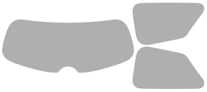 Färdigskuren solfilm Toyota Yaris 2D halvkombi (Option 1) 2018