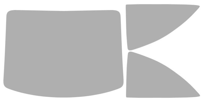 Färdigskuren solfilm Volkswagen Beetle Halvkombi (Option 1) 1998-2010