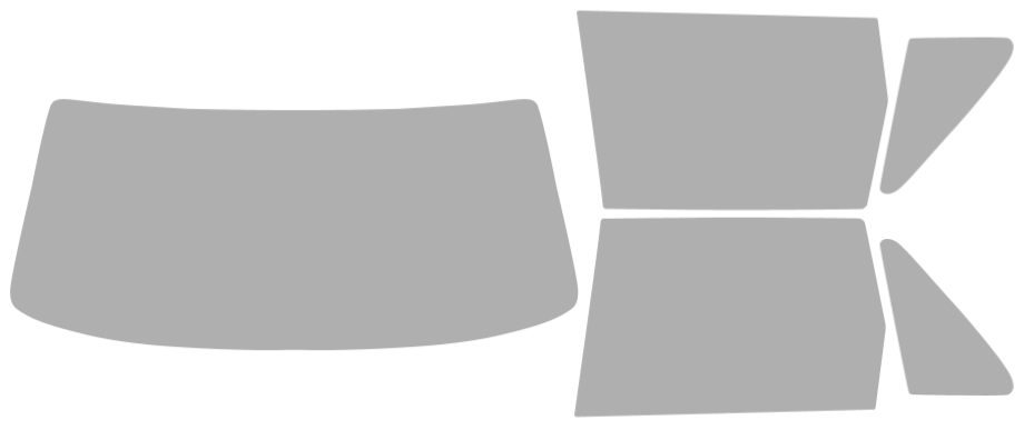 Färdigskuren solfilm Volvo S70 (Option 1) 1998-2000